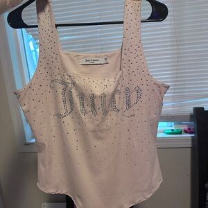 Juicy Couture Light Pink Rhinestone Tank Top